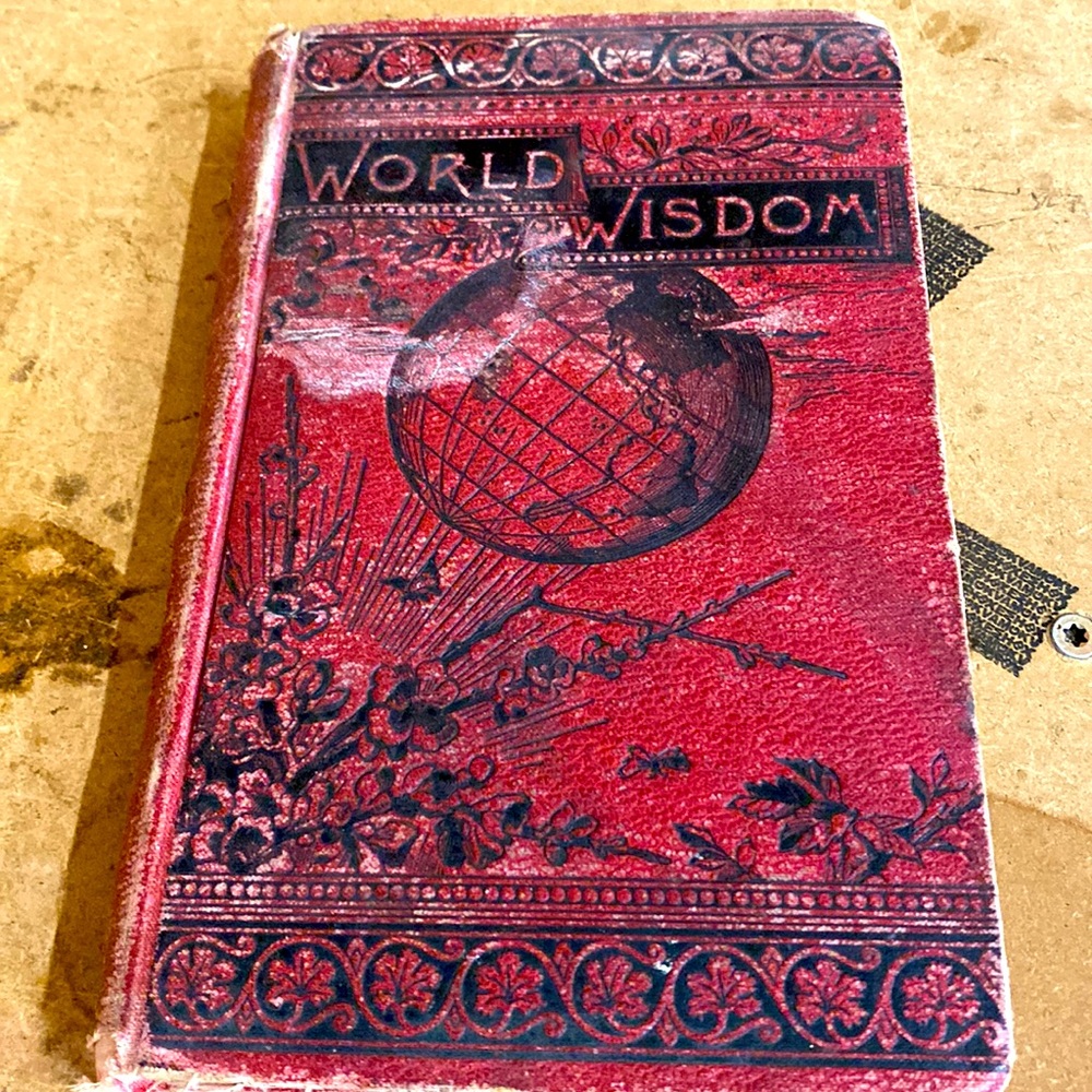 antique book World of Wisdom an Encyclopedia 1886 Dickerson English